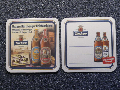 TUCHER - Nürnberg    Rotbier & Lager hell    Bierdeckel   NEU