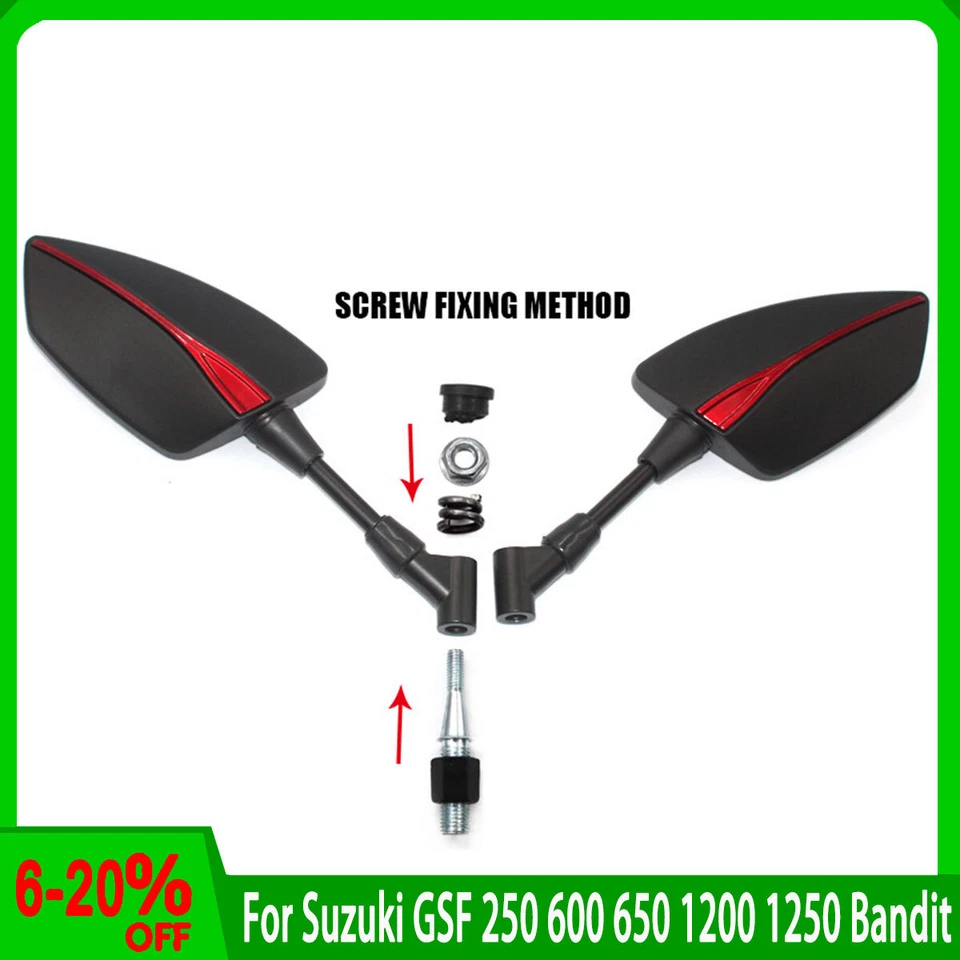 Задние зеркала заднего вида для мотоцикла Suzuki GSF 250 600 650 1200 1250 Bandit - Изображение 3 из 4