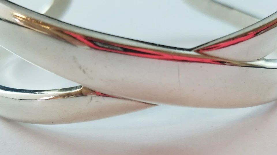 RARO RETIRADO James Avery Crossover X Brazalete Plata de Ley 7.25" Alrededor Foto 3 de 4