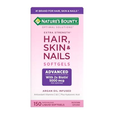 Nature's Bounty Advanced Hair, Skin & Nails, Argan-Infused Vitamin Supplement...