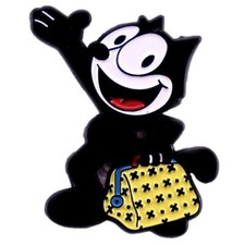 Felix The Cat with Bag of Tricks 1.5 Inches Tall Enamel Metal Pin