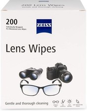 200 Count Pre-Moistened Lens Cleaning Wipes - Anti-Fog, Streak-Free, Safe for Al