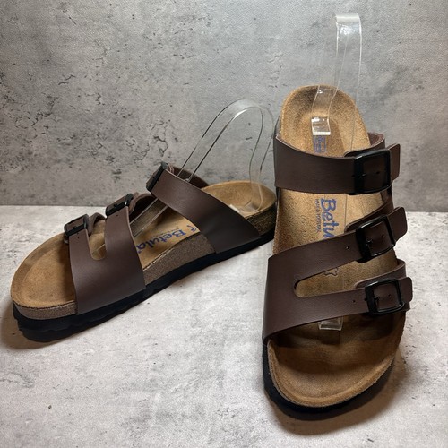 NEW Birkenstock Betula Florida Sandals Brown 3 Strap Soft Footbed Womens 8