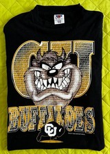 Colorado University Buffaloes- Vtg 90s Cotton Black TNT Trau & Loevner Tee Sz XL