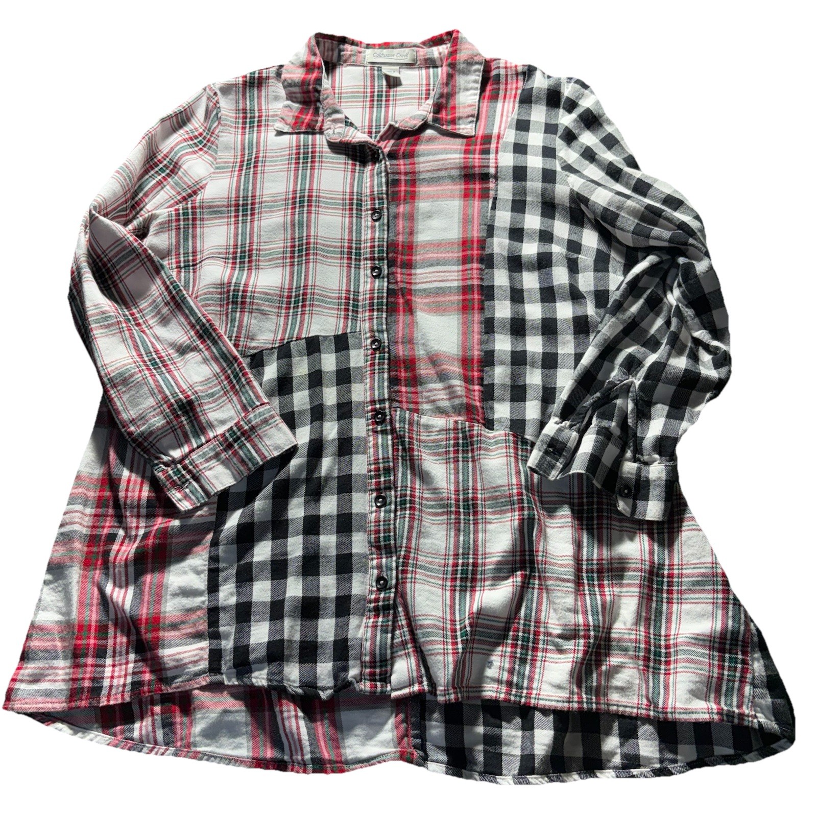 Coldwater Creek Flannel Shirt LARGE Into the Mix … - image 2