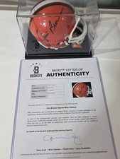 💥Jim Brown Browns Autographed Mini Football Helmet BAS AUTH💥