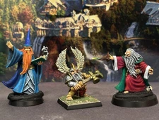 Dungeons & Dragons Miniatures Red Wizard, Blue Wizard, Dwarf Hero -Hand Painted