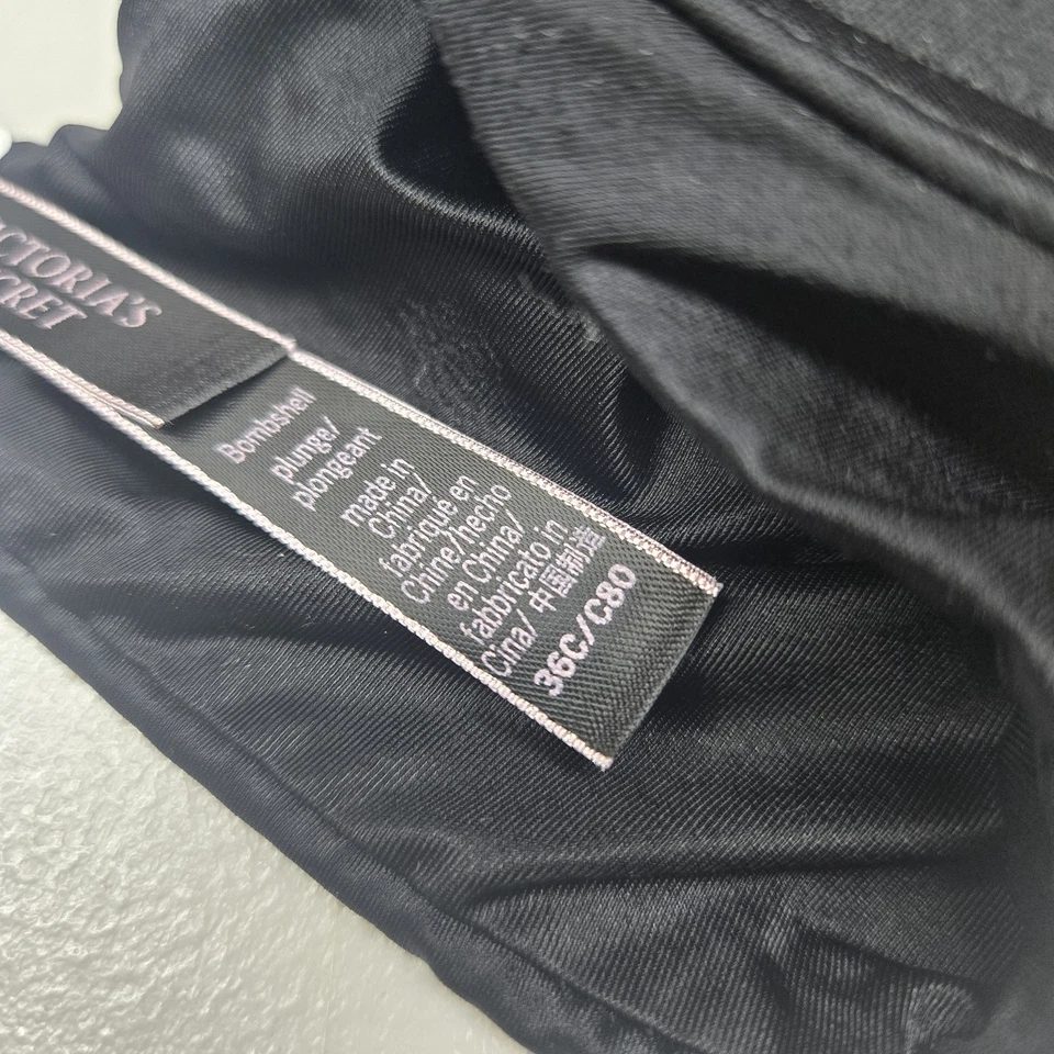 Sujetador Victoria's Secret para mujer 36C negro bomba sumergible con aros LEER Foto 3 de 4