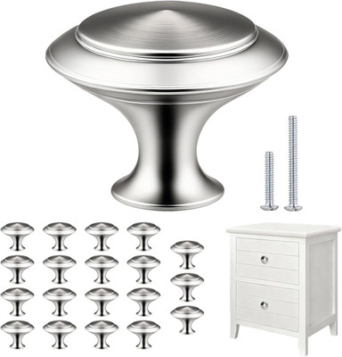 20 Pack Brushed Nickel Cabinet Knobs   30mm Round Stainless Steel Drawer Knobs w