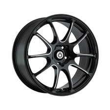 1 X Konig 24b Illusion 17x7 4x100 73.00 Hub 40 Offset Black Wheel Rim