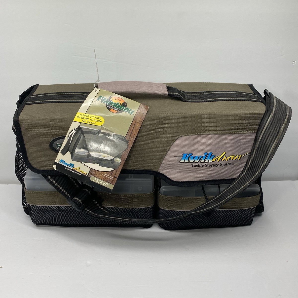 Flambeau Kwikdraw 7500ST Tackle Systems Brown Tackle Box Bag