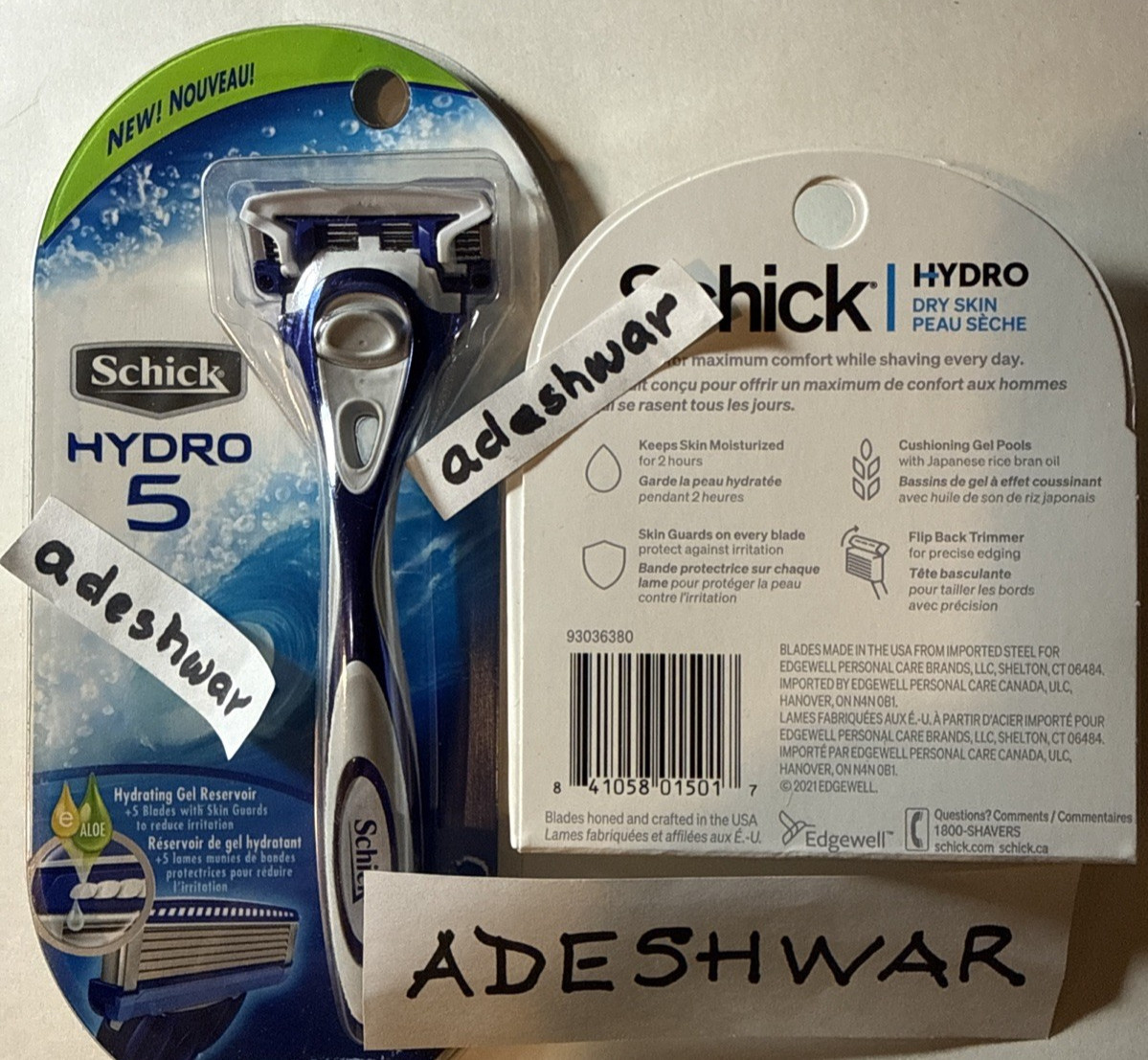 5 Schick Hydro 5 Cartridges Blades+Razor Refills Hydro5 Shaver Handle USA