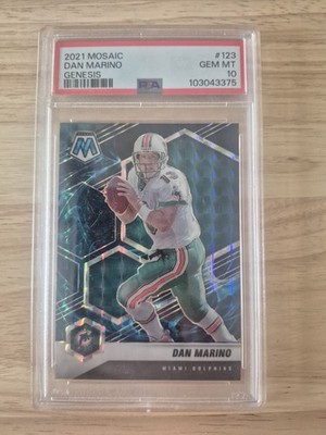 2021 Panini Mosaic Football Dan Marino GENESIS #123 - Miami Dolphins SSP