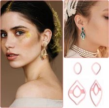 Polymer Clay Cutters, 10 Shapes Clay Cutter for Polymer Jewelry Clays Earring...