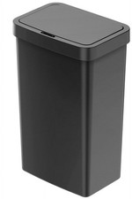 Kitchen Automatic Trash Can, 13.2 Gallon Plastic Motion Sensor Garbage Bin Black