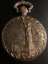 VTG Limited Edition Commemorative 1986 Statue of Liberty Quartz Pocket Watch