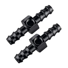 3/8 Barb Fuel Pressure Gauge Fitting Adapter with 3/8 Barb with 1/8 NPT Port