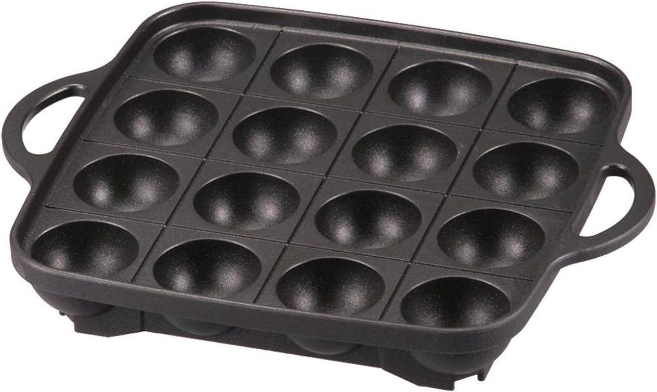 Padella Grill Takoyaki Iwatani Nera - Piastra Antiaderente Misura Media