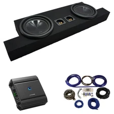 Fits 04-12 GMC Canyon Crew Cab Alpine SWT-10S4 Dual 10" Sub Box New & S-A60M Amp