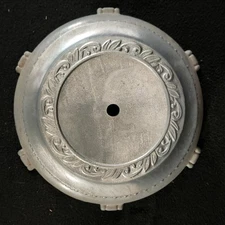 11" Solid Aluminum Floor Lamp Base w/ Ribbed & Scroll Border, 6 Footed