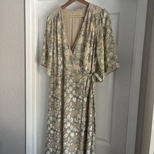 BHLDN Anthropologie Bloomsbury Wrap Dress Size Small-EUC