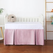 Crib Skirt Dust Ruffle, 100 Egyptian Cotton 400 Thread Count Soft Breathable...