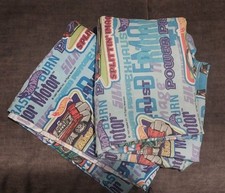 Vintage 1997 Hot Wheels Twin Sheet And Fitted Sheet Racing Cars Mattel USA Made