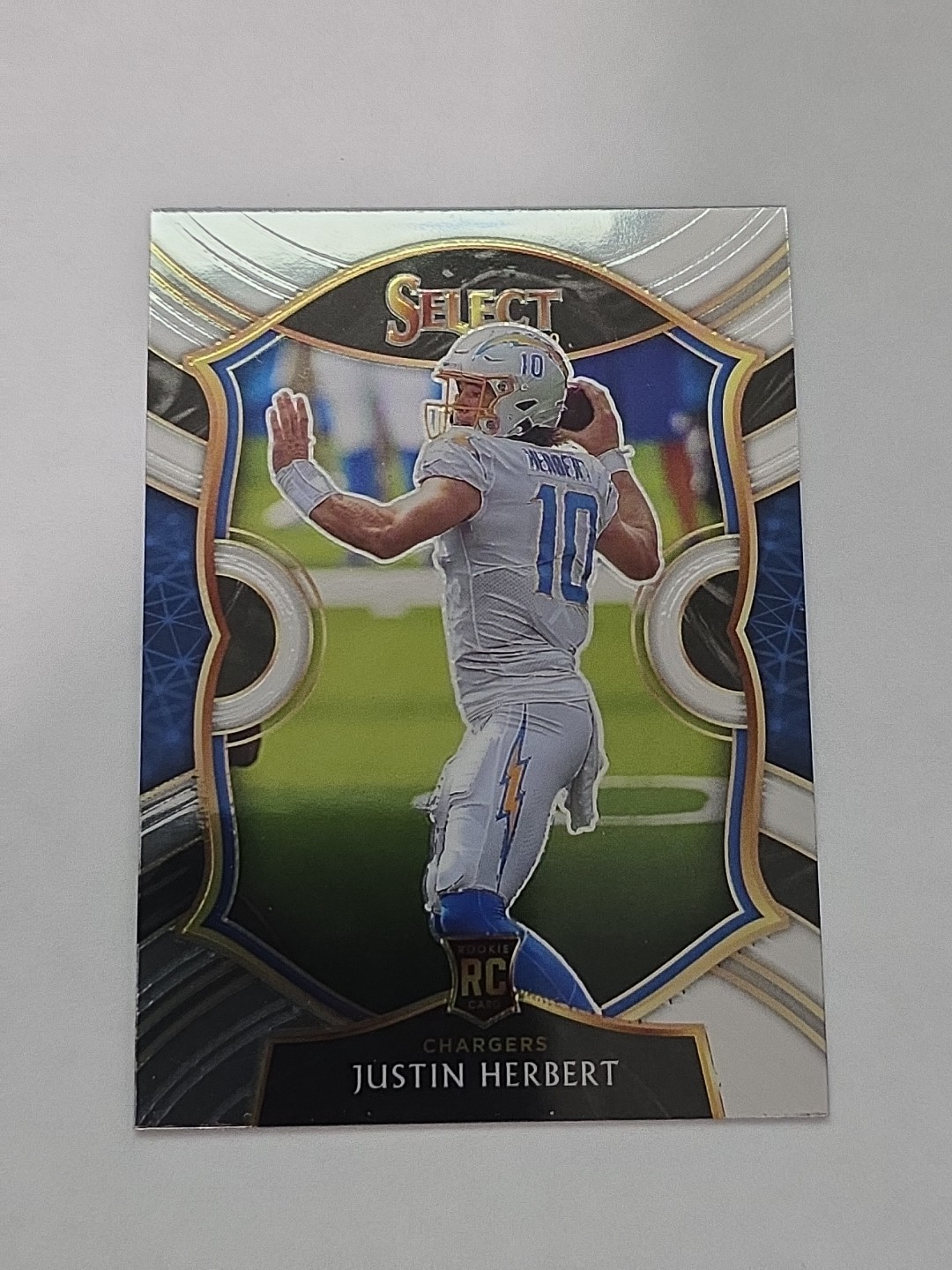 JUSTIN HERBERT 2020 SELECT CONCOURSE ROOKIE BASE CHARGERS #44 RC
