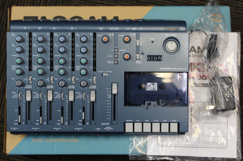 TASCAM Portastudio 414MKII 4-track Cassette Recorder in box w/ Manual