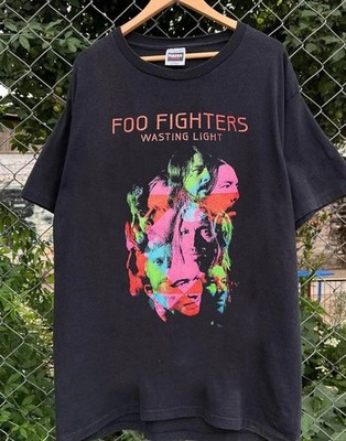 Foo Fighters Dave Grohl Wasting Light vtg black shirt QT7439
