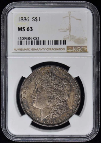 1886 Morgan Dollar S$1 NGC MS63