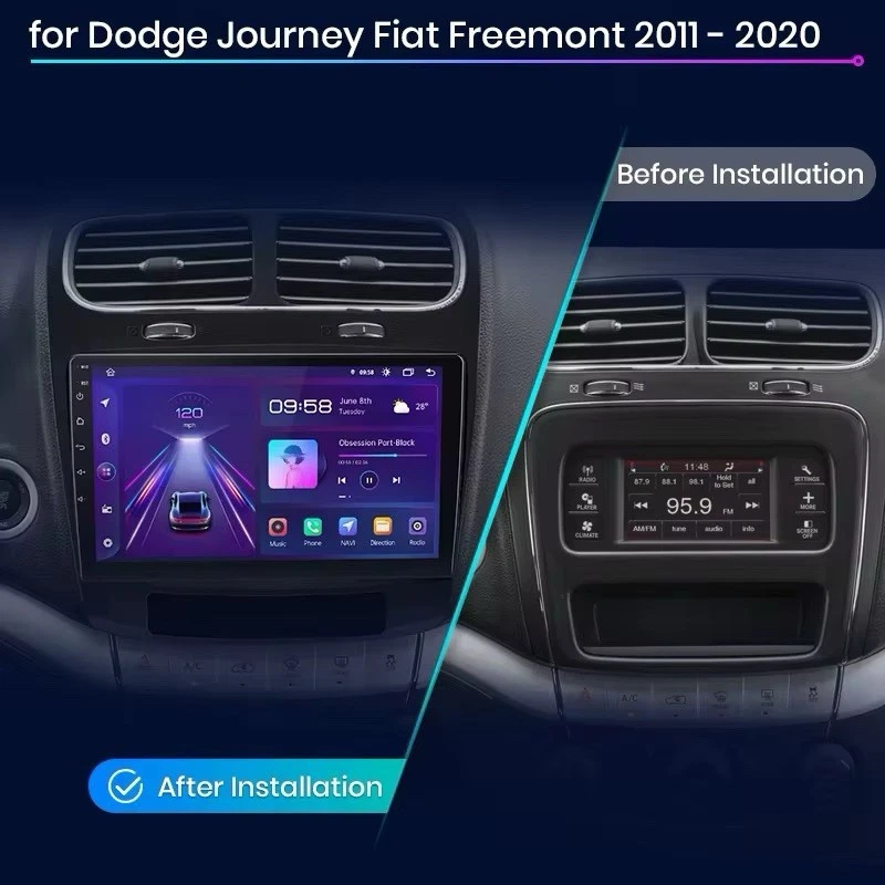 Autoradio 9” Android 15 Per Fiat Freemont 2011-2020 Snapdragon RDS Navi 4GB+64GB - Immagine 2 di 4