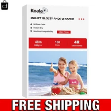 Koala Glossy 4X6 Photo Paper - 100 Sheets, Perfect for Crafting & Presentations