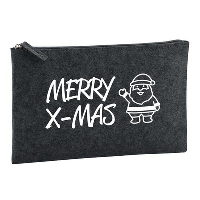 Kulturbeutel Merry X-Mas Weihnachtsmann Geschenkidee Merry X-Mas Geschenk Präsen