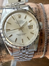 Rolex Datejust Ref 6605 36mm Silver Sunburst Dial Ss Bracelet