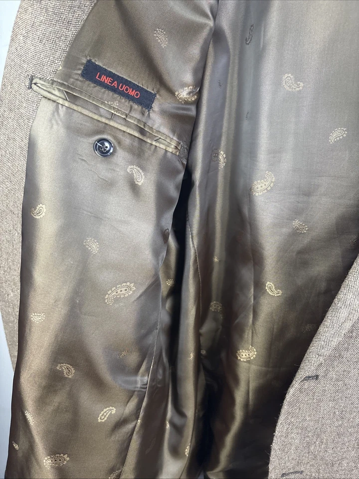 Blazer Abrigo Deportivo Linea Uomo Estilo Occidental Talla 50 Largo Tweed Foto 4 de 4