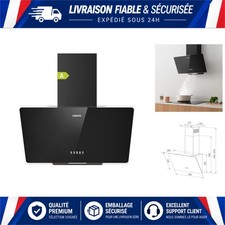 Hotte 60 cm circulation d'air évacuation d'air sans tête hotte murale inclinée