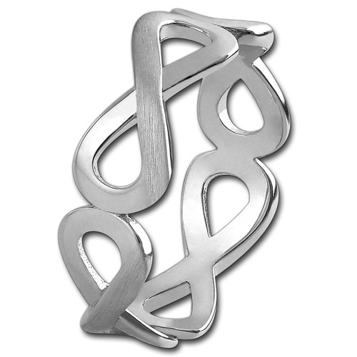 Silberdream Anello Titanio Uomo Donna Anello IN Titanio Gr.20 RXT4440