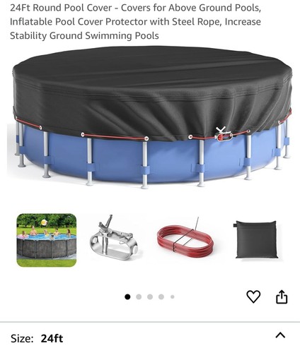 24’ Round All Seasons Pool Cover - Picture 2 of 3