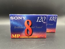 Lot Of 2 New Sealed Sony P6-120MPD 120 Minute, 8mm Video Cassette