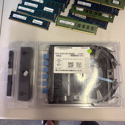 Corning CCH-CS24-A9-P00RE Pigtailed Splice Cassette 24F LC Duplex SM 