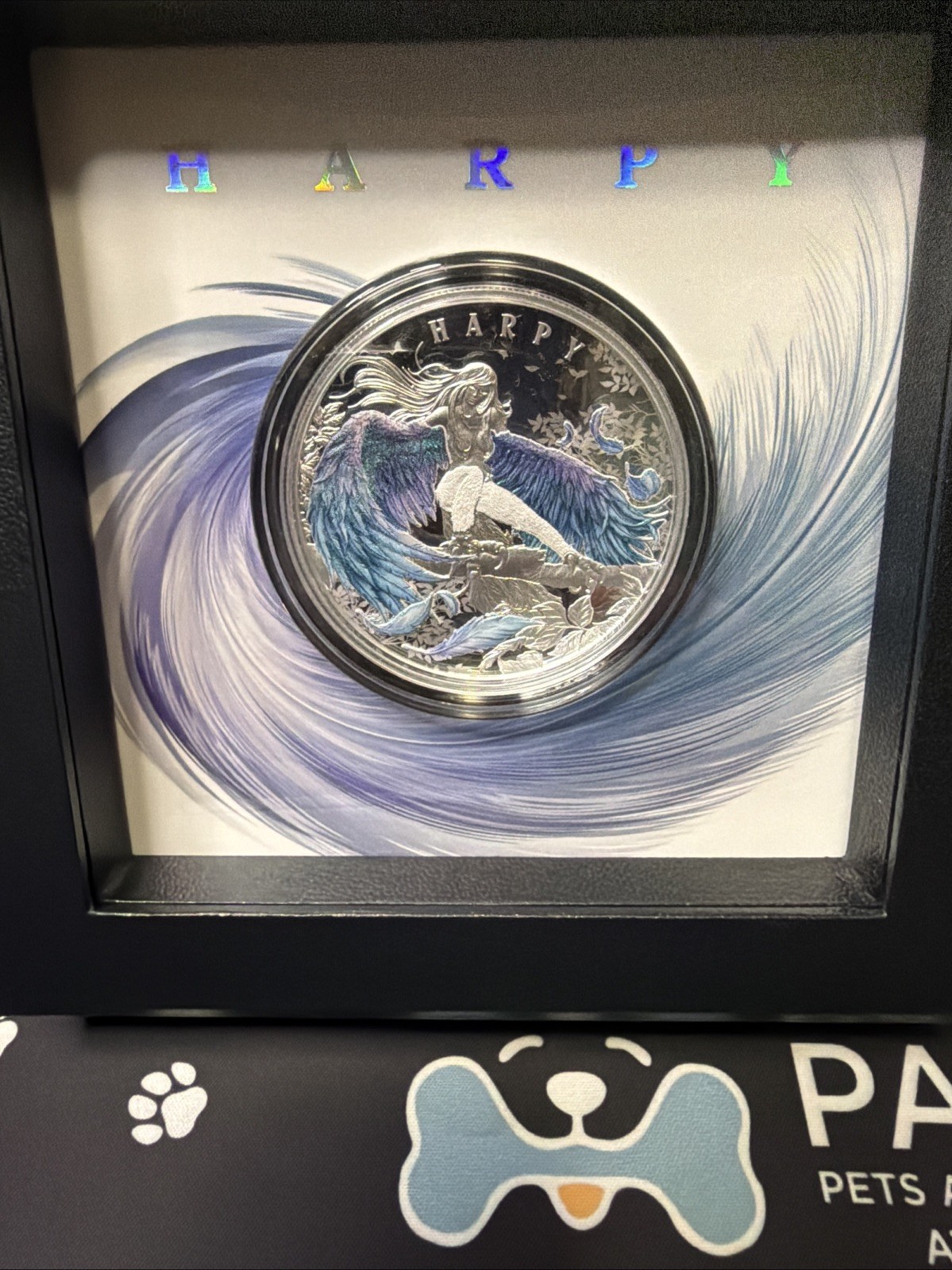 2023 NIUE $1 - HAUNTING HARPY - 1OZ SILVER (HOLOGRAPHIC ENAMEL)