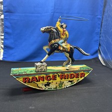 MARX TIN LITHO RANGE RIDER COWBOY WIND UP TOY VINTAGE 1930S BY LOUIS MARX A5B