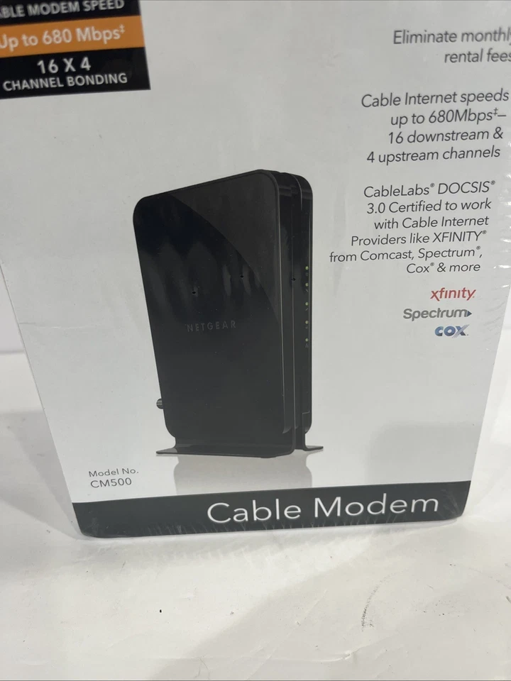 Netgear High Speed Cable Modem CM500 DOCSIS 3.0 Xfinity Cox Spectrum Comcast NEW - Image 4 of 4
