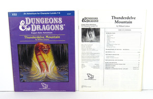 Dungeons & Dragons XS2 Thunderdelve Mountain 1st Printing 1985 TSR9157 Original