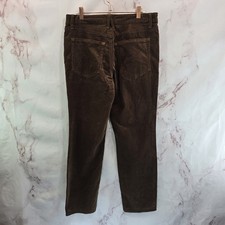 Good American Pants Womens 10 30 Brown Classic Corduroy Straight Leg Stretch