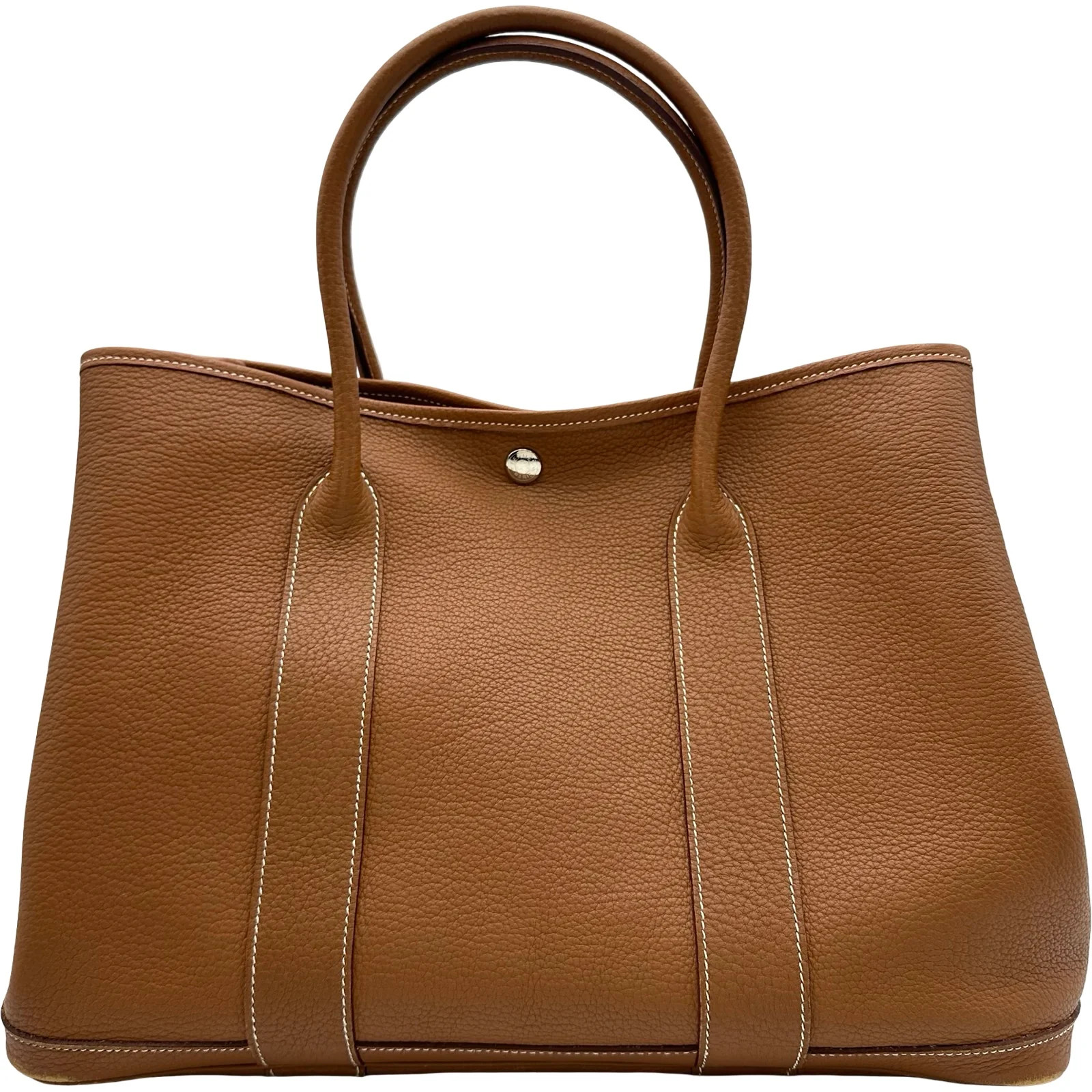 HERMES Garden Party PM □K Stamp Gold SHW Negonda Leather #1339