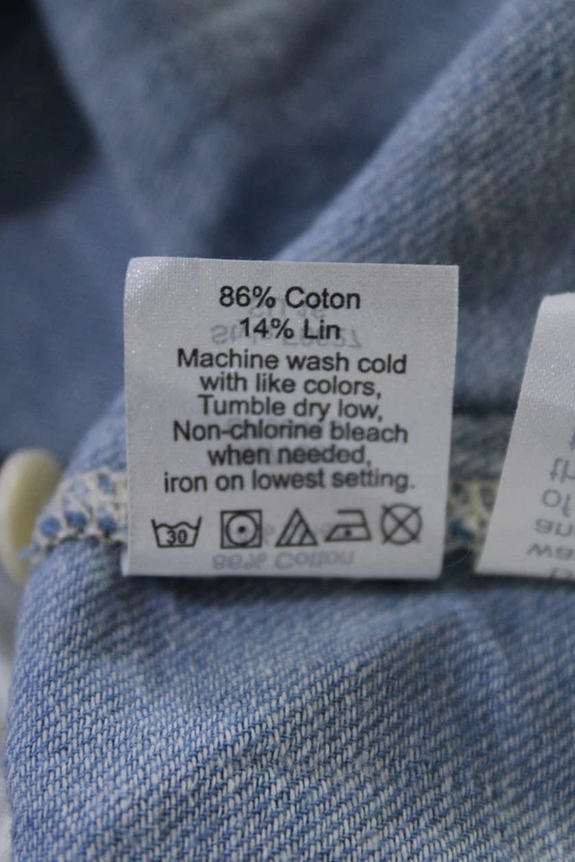 Madewell Womens Cotton Blend Denim Collared Short Sleeve Dress Blue Size XXS - Image 4 of 4