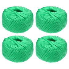 4 Rolls Polyester Nylon Plastic Rope Twine, 80m/262ft Plastic Rope, Green