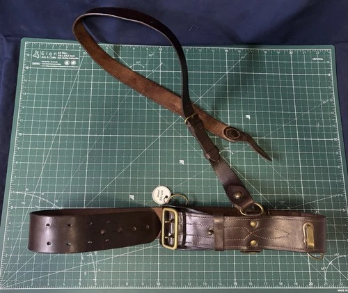 WW1 US Military Rare Officers Sam Brown Belt